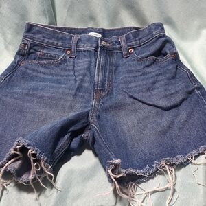 Old navy dad shorts cutoff light blue wash size 02 womens Dark Tulip